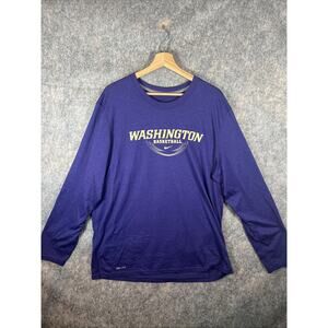 Washington Huskies Nike Dri-fit Basketball Purple Long Sleeve Shirt. Mens XL.